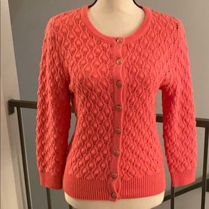 Trina Turk pink crochet cardigan - Medium size